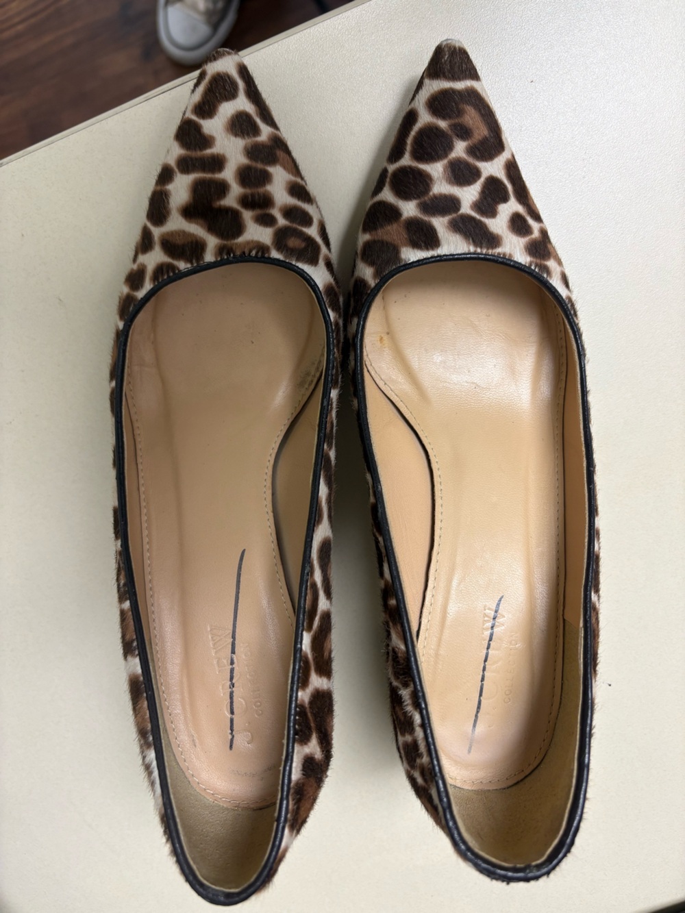 J CREW COLLECTION Leopard Print Pointed Toe Women’s Flats